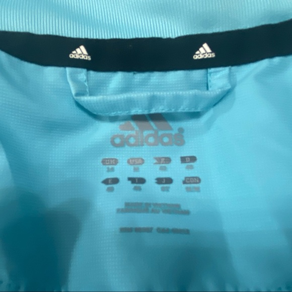 ADIDAS TURQUOISE  ZIP UP JACKET - Picture 6 of 6